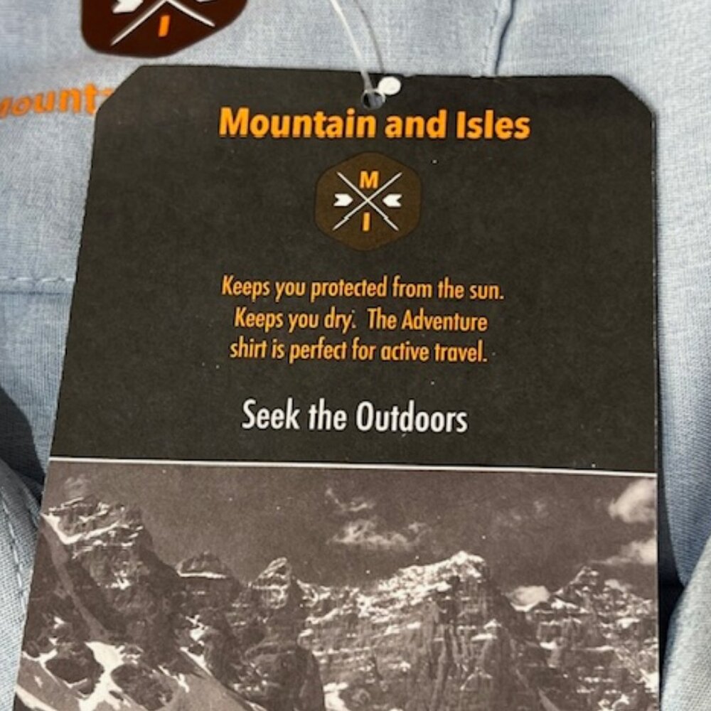 NWT Mountain and Isles Mens button-down shirt, UPF 50+ Protect, Quick Dry, 2XL - Picture 8 of 9